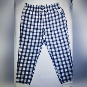 Old Navy Men’s Vintage-Style Plaid Cotton Pajama Lounge Pants Size Large NWT